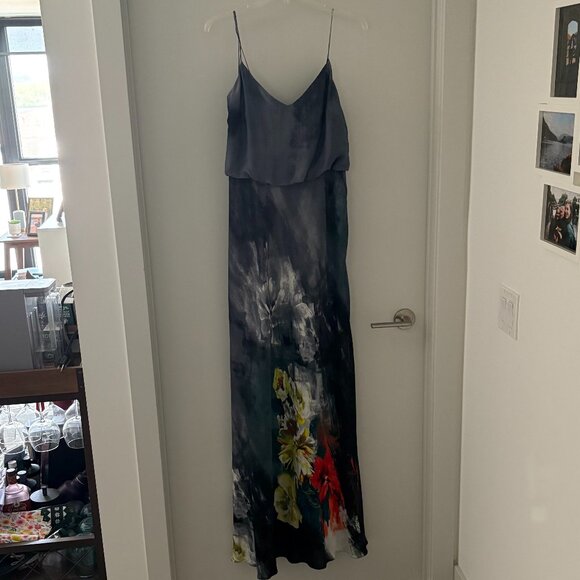 Adrianna Papell Watercolour Floral Maxi Dress - Picture 1 of 3